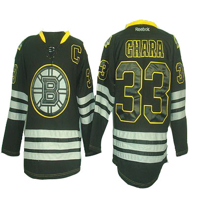 Boston Bruins 33 Zdeno Chara Black Ice New Reebok NHL Hockey Jersey Size Medium With C Patch